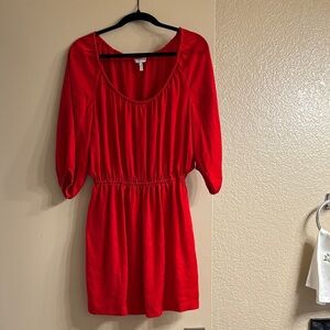 Joie mini Red Dress with Elastic Waist